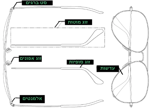 חלקים למשקפיים