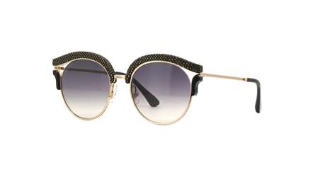 משקפי שמש ג'ימי צ'ו לנשים LASH/S זהב, שחור oversized - אוברסייז, עגולות