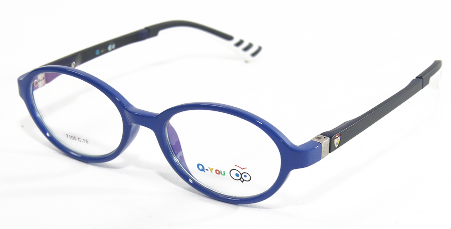 משקפי ילדים ראיה קיו יו 7105 כחול, שחור