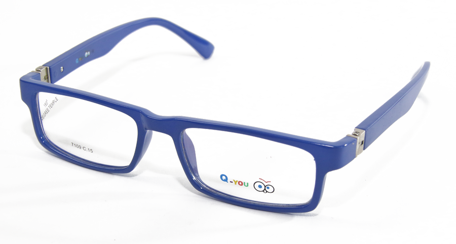 משקפי ילדים ראיה קיו יו 7109 כחול אובאליות, מרובעות