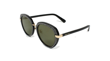 משקפי שמש ג'ימי צ'ו לנשים MORI/S כסף, שחור oversized - אוברסייז, עגולות