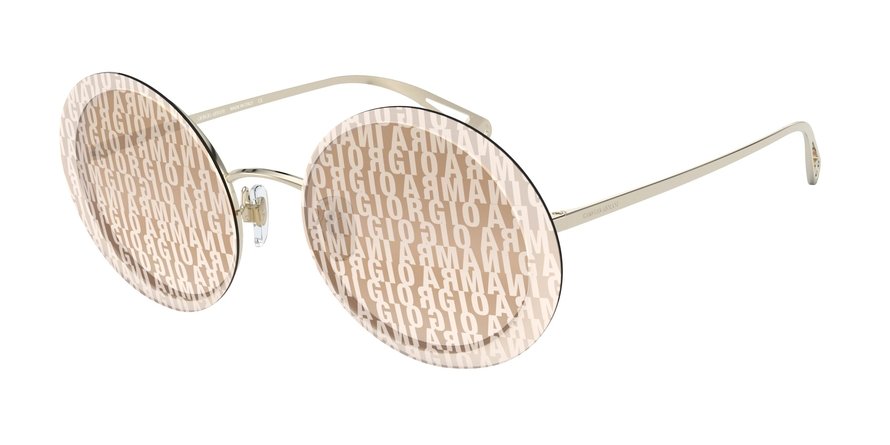 משקפי שמש ג'ורג'יו ארמני לנשים AR6087 זהב עגולות