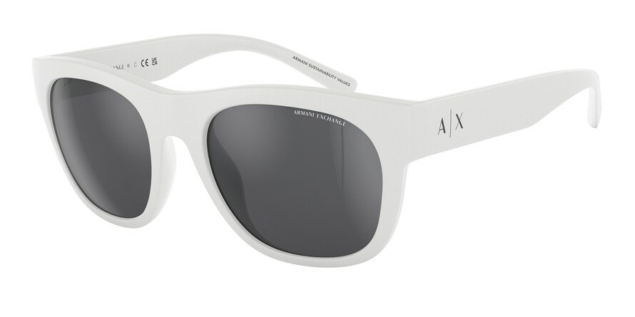 משקפי שמש ארמני אקסצ'יינג לגברים AX4128SU לבן מלבניות