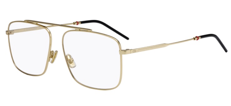 משקפי ראיה כריסטיאן דיור Dior 0220 זהב, שחור מרובעות
