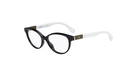 משקפי ראיה פנדי לנשים FF 0016 לבן, שחור חתולי, עגולות
