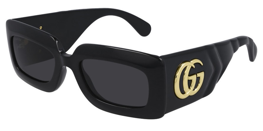 משקפי שמש גוצ'י לנשים GG0811S מבריק, שחור מרובעות