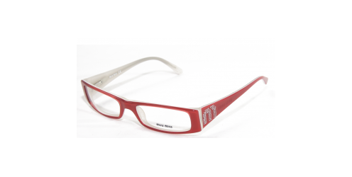 משקפי ראיה מיו מיו לנשים VMU 07D אדום, לבן מלבניות