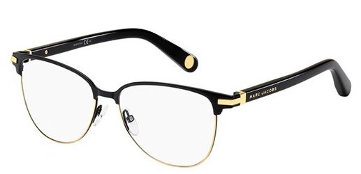 משקפי שמש מארק ג'ייקובס לנשים MJ 511 זהב, שחור אובאליות, חתולי