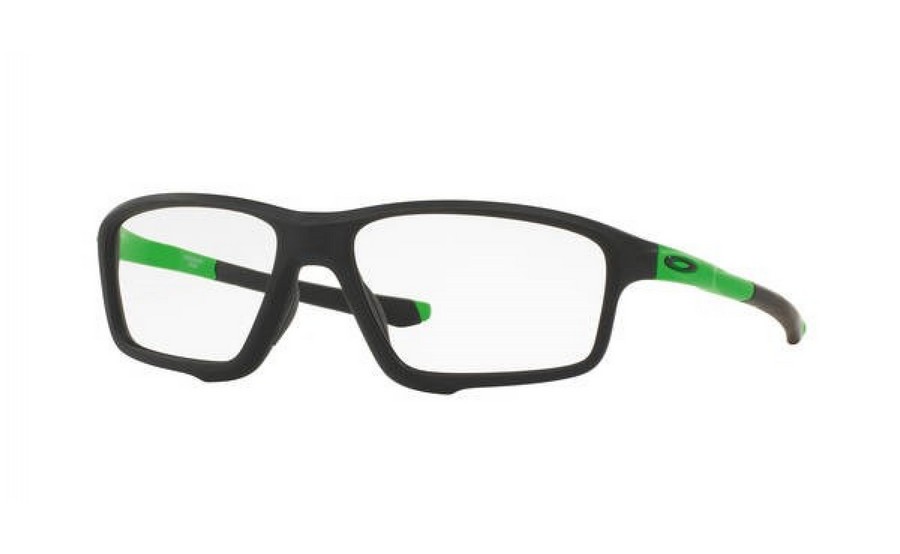 משקפי ראיה אוקלי לגברים CROSSLINK ZERO OX8076 שחור, מט, ירוק מלבניות