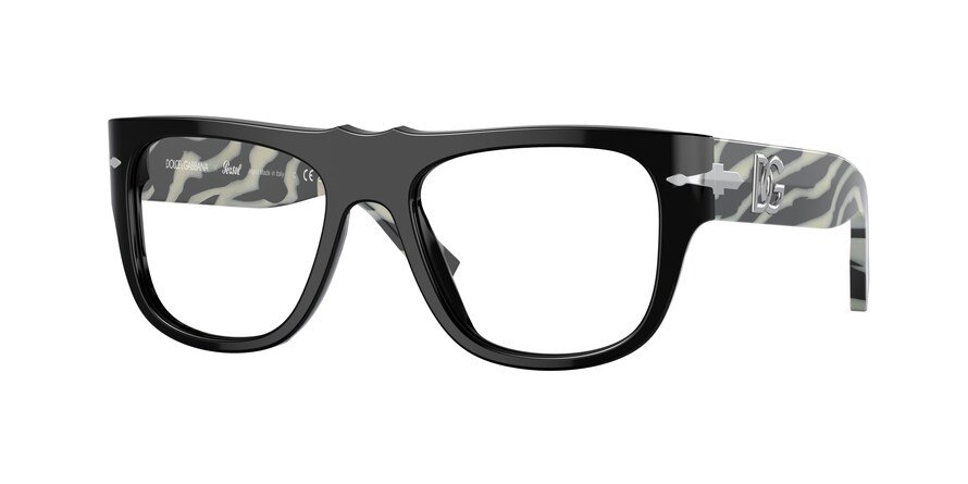 משקפי ראיה פרסול לנשים 3295-V שחור מלבניות