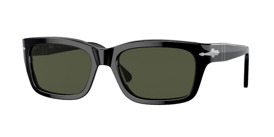 משקפי שמש פרסול לגברים 3301-S שחור מלבניות