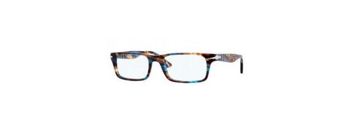 משקפי ראיה פרסול לגברים 3050-V מנומר, בהיר, כחול מלבניות