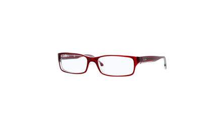 משקפי ראיה רייבן RB 5114 אדום, שקוף מלבניות