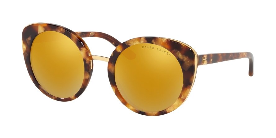 משקפי שמש ראלף לורן לנשים RL8165 מנומר, זהב עגולות
