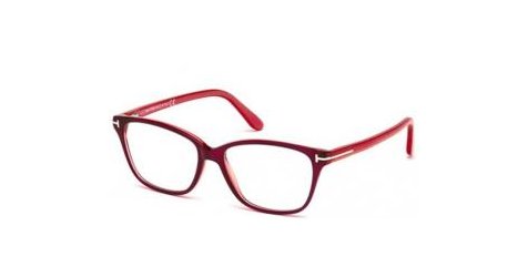 משקפי ראיה טום פורד TF5293 אדום, ורוד, שקוף מרובעות