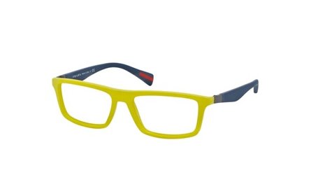 משקפי ראיה פראדה ספורט לגברים VPS 02F צהוב, כחול מלבניות