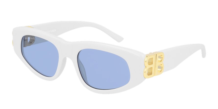 משקפי שמש בלנסיאגה BB0095S לבן, מבריק עגולות