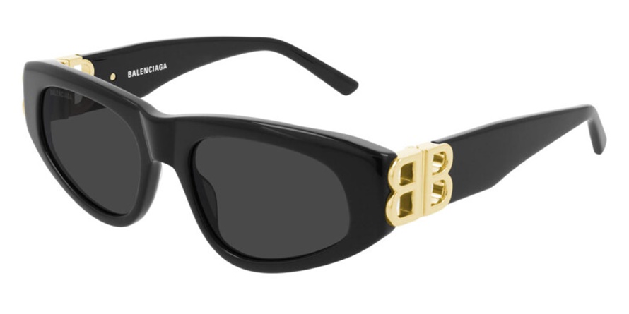 משקפי שמש בלנסיאגה BB0095S זהב, שחור עגולות