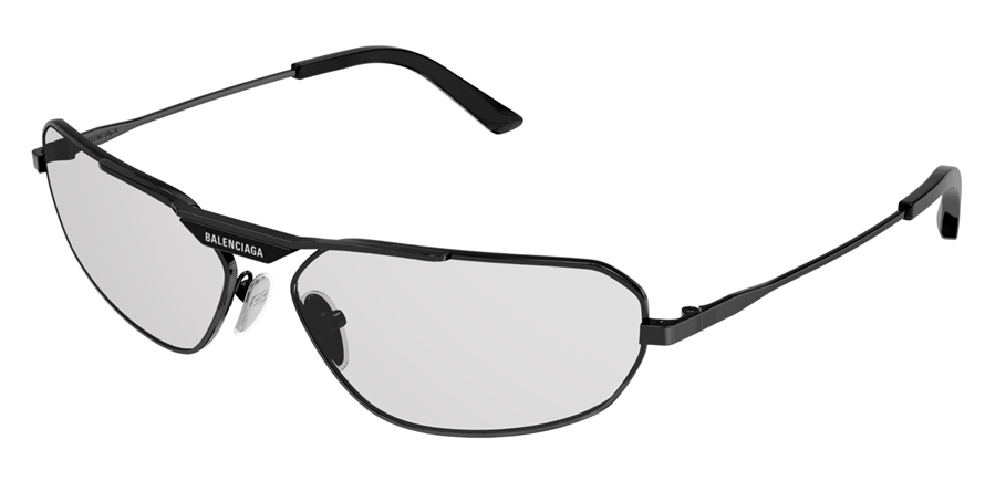 משקפי שמש בלנסיאגה BB0245S מבריק, שחור מלבניות, מרובעות