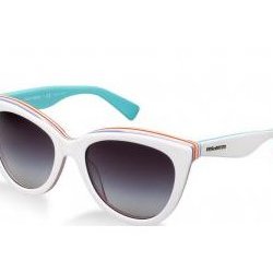 משקפי שמש דולצ'ה גבנה לנשים DG 4207 לבן, טורקיז חתולי, oversized - אוברסייז