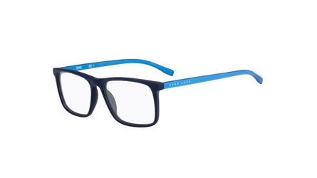משקפי ראיה הוגו בוס לגברים BO 0764 כחול, מט מרובעות