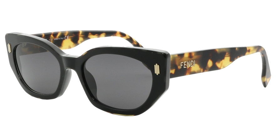 משקפי שמש פנדי FE40018I חום, מבריק, מנומר, שחור עגולות