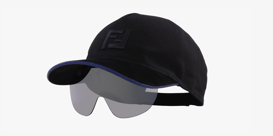 משקפי שמש פנדי כובע כולל מסכת שמש מתקפלת FE40022U כחול, שחור