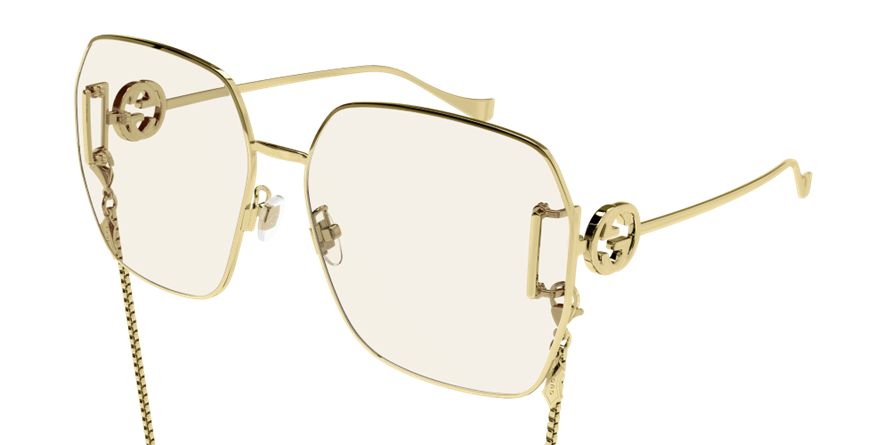 משקפי שמש גוצ'י GG1207SA זהב מרובעות