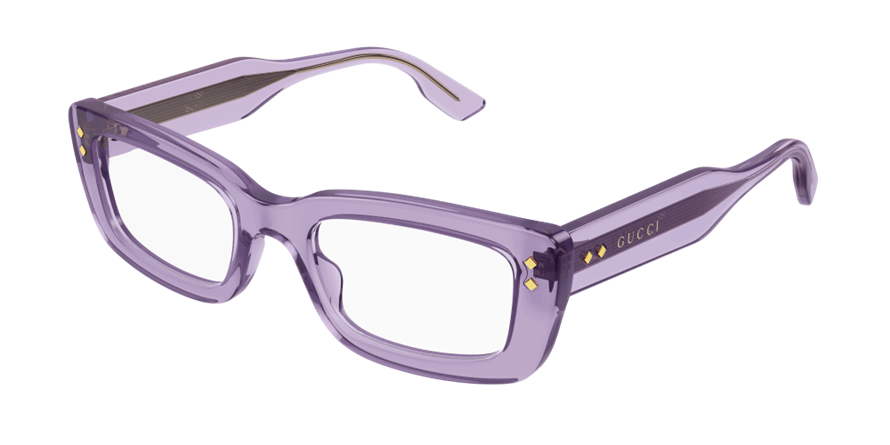 משקפי ראיה גוצ'י לנשים GG1216O מבריק, סגול, שקוף מרובעות
