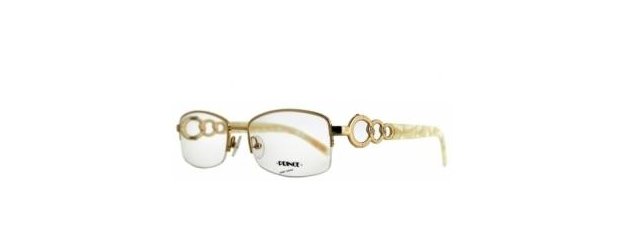 משקפי ראיה פרינס לנשים 57018 זהב, לבן מלבניות