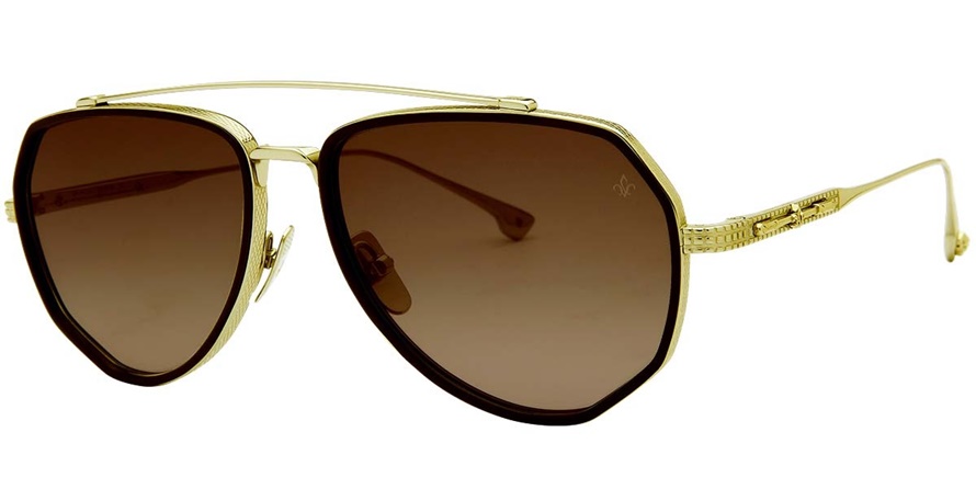 משקפי שמש פיליפ וי PV-N12.1S זהב, מבריק, שחור עגולות