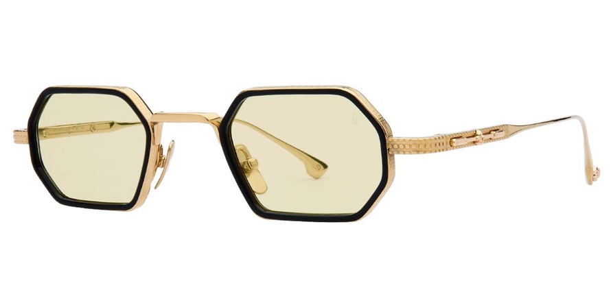 משקפי שמש פיליפ וי PV-N19.1S זהב, מבריק, שחור משושה, עגולות