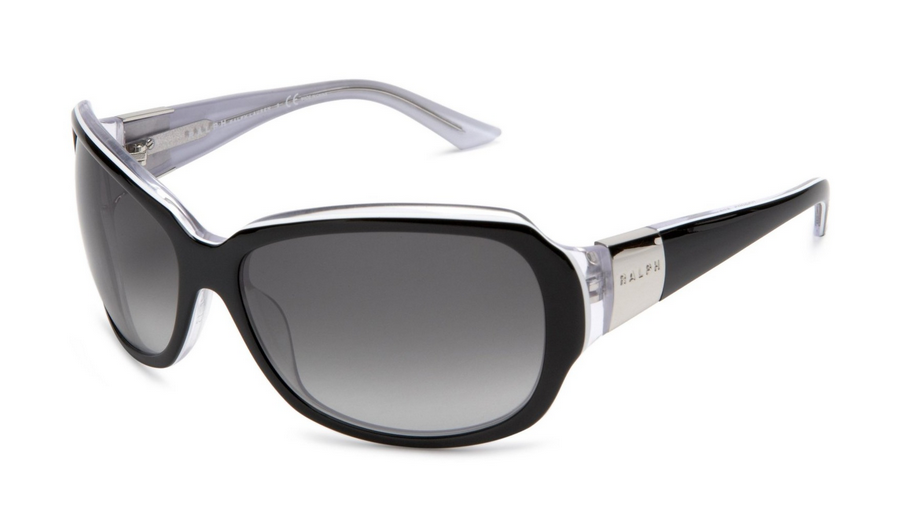 משקפי שמש ראלף לנשים RA5005 שחור, לבן מרובעות, oversized - אוברסייז