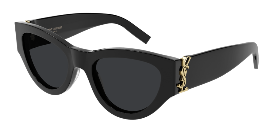 משקפי שמש איב סן לורן לנשים SLM94S מבריק, שחור עגולות